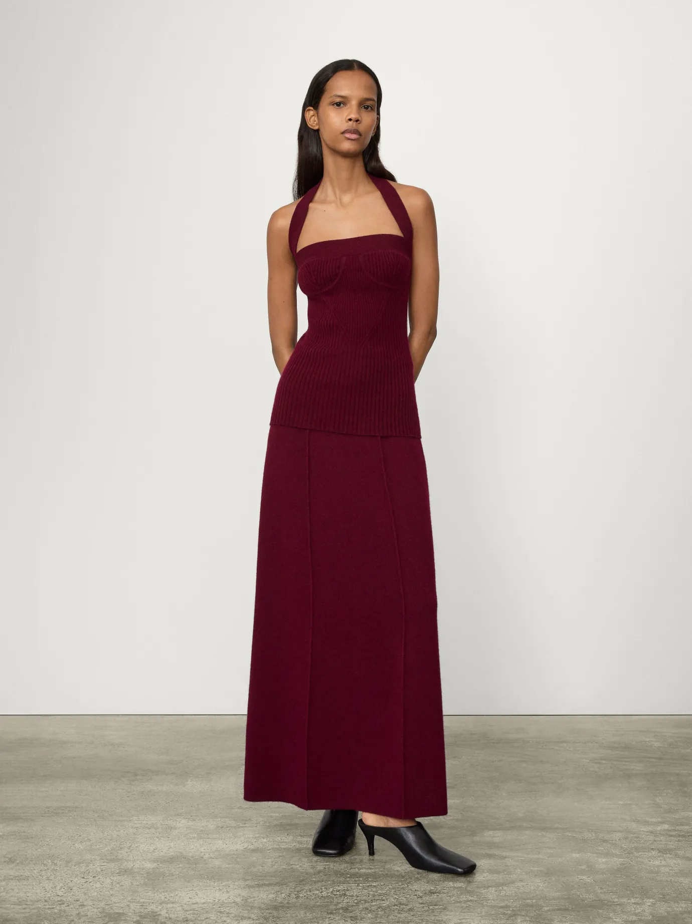 Sale LISA YANG The Ameline Skirt DeepPlum