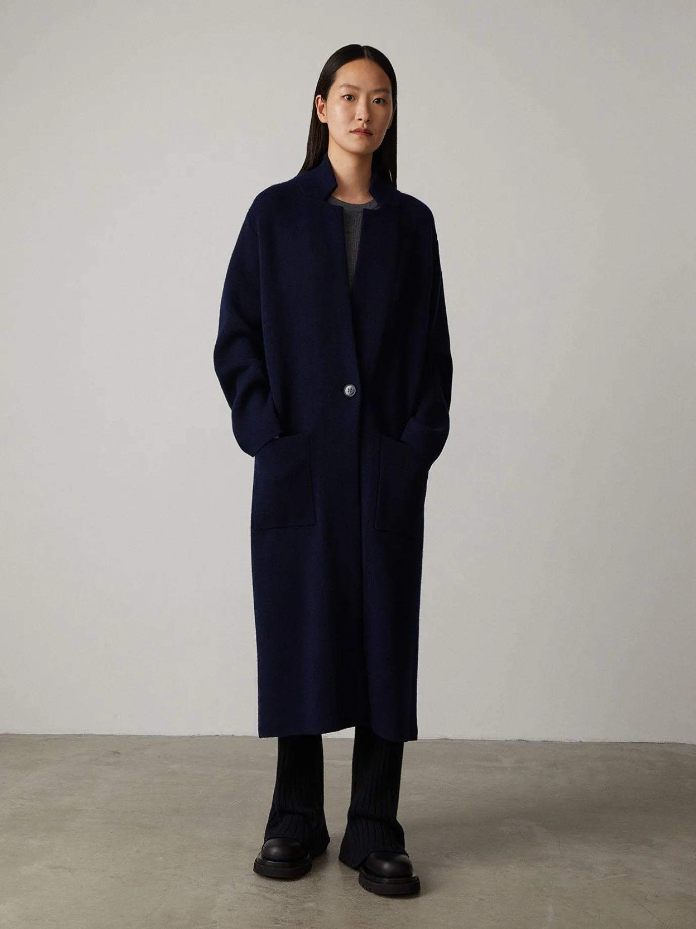 Clearance LISA YANG The Amie Coat Navy
