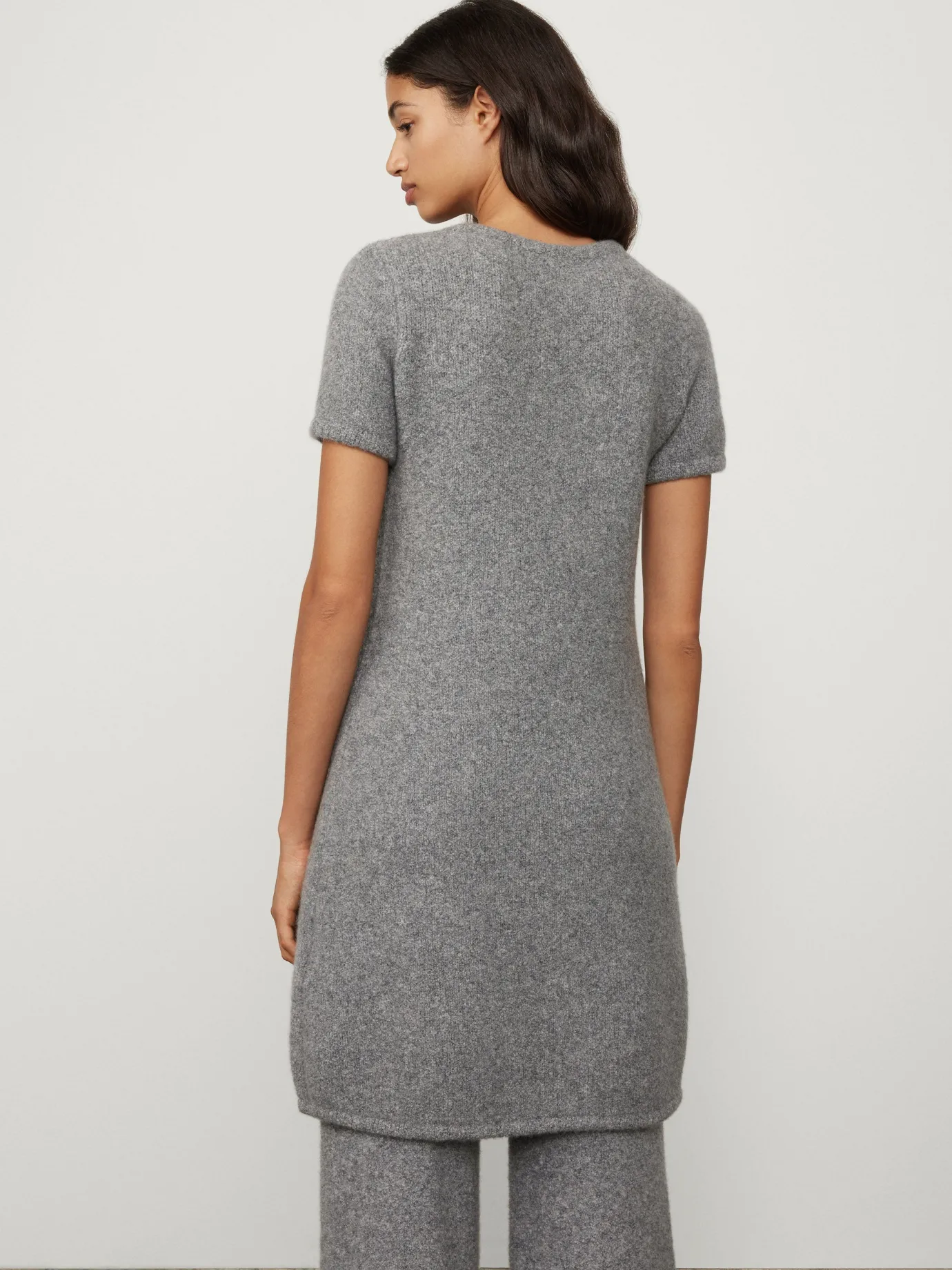 Store LISA YANG The Aniya Dress SpeckledGraphiteBouclé