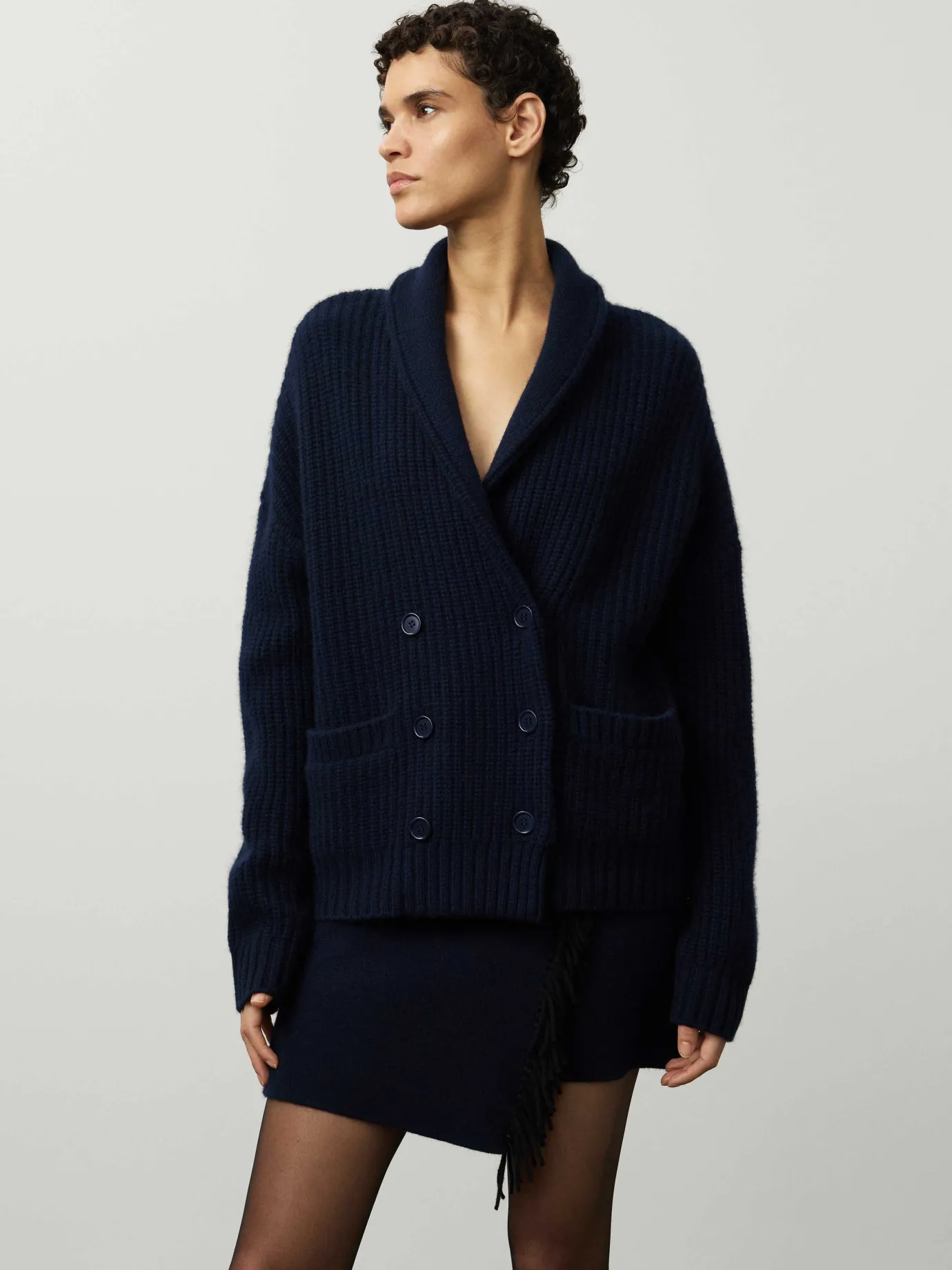 Shop LISA YANG The Annalike Cardigan Navy