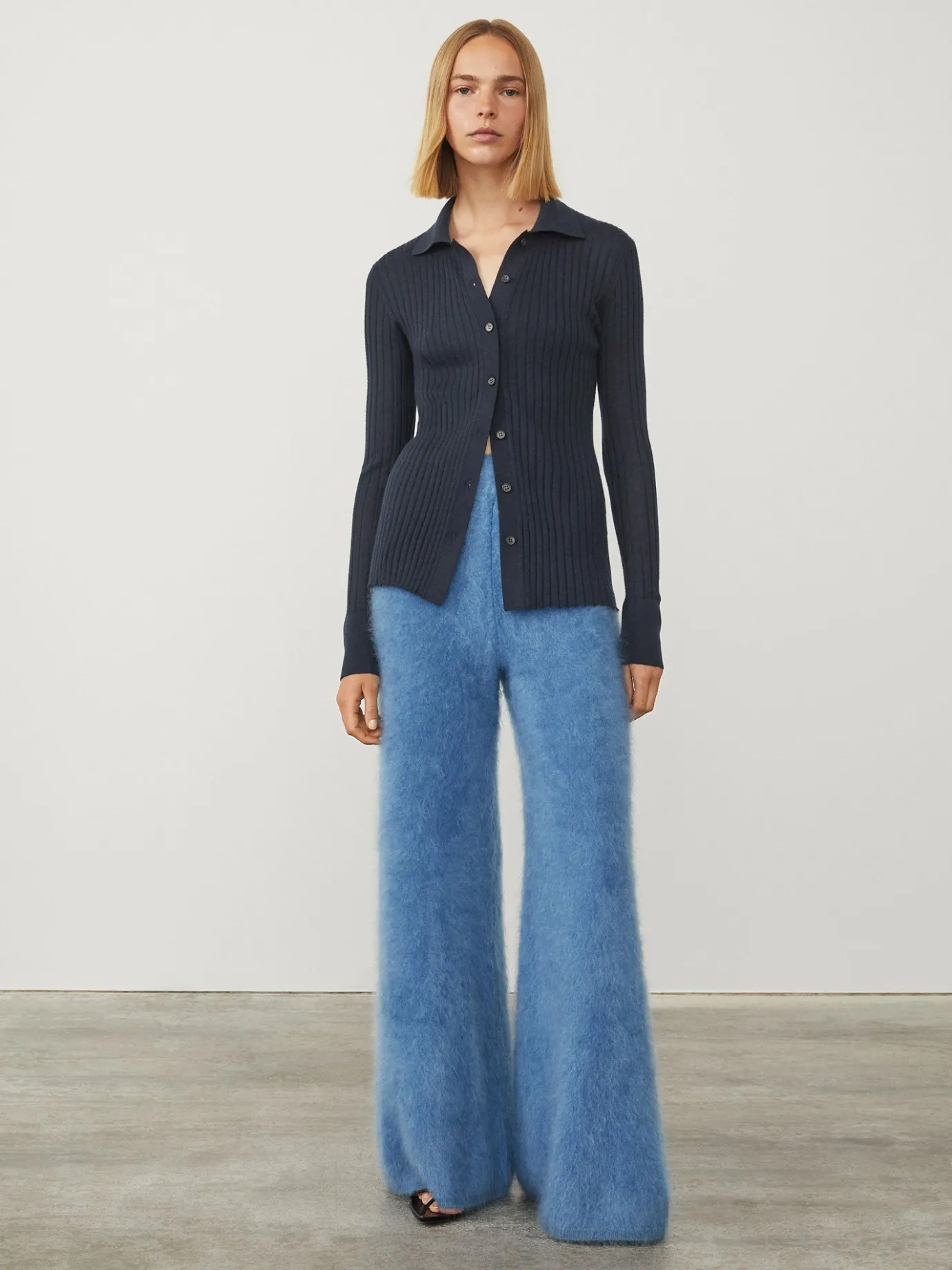 Shop LISA YANG The Aria Cardigan Navy