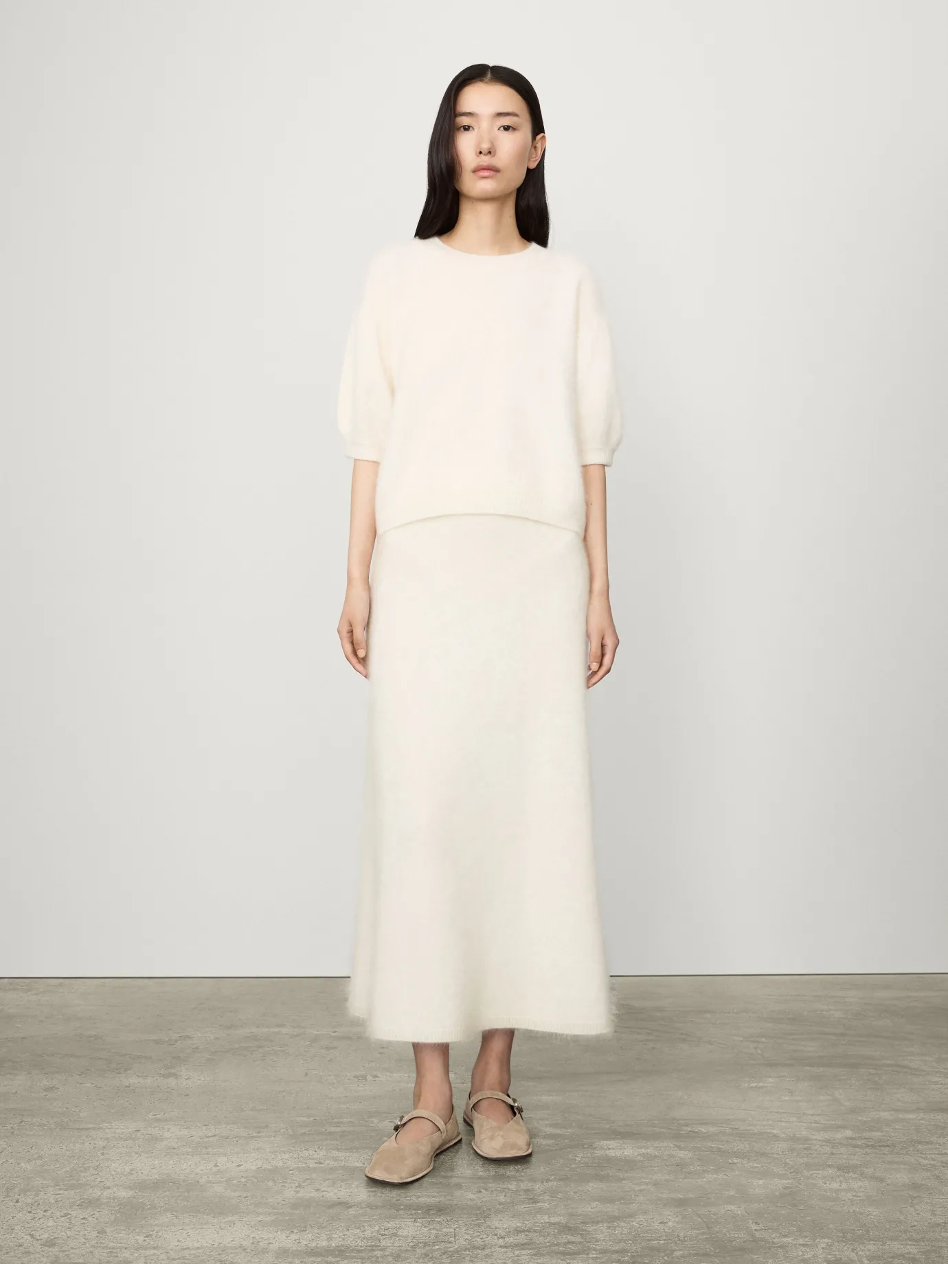 Cheap LISA YANG The Asta Skirt CreamBrushed
