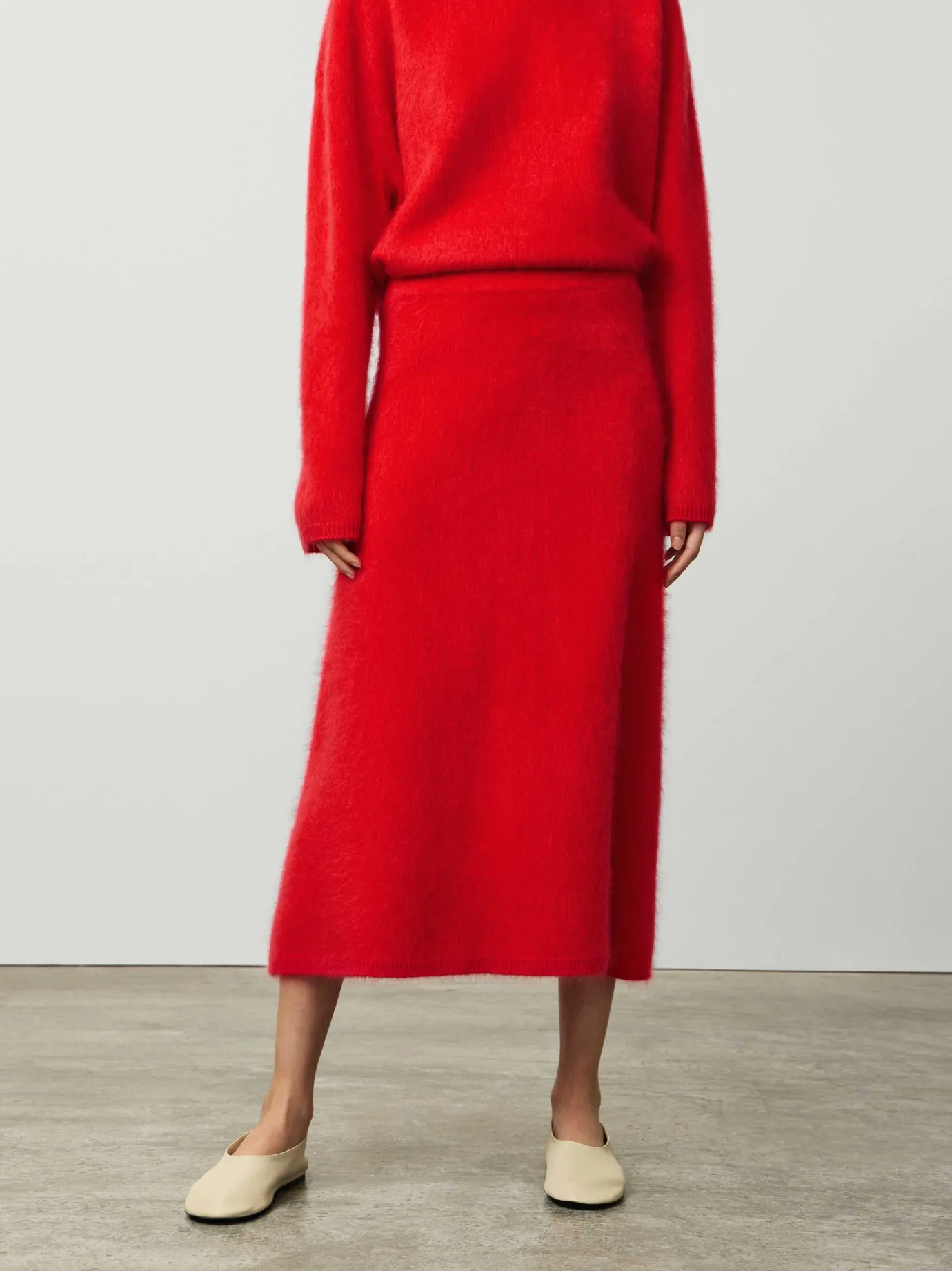 Flash Sale LISA YANG The Asta Skirt RedBrushed
