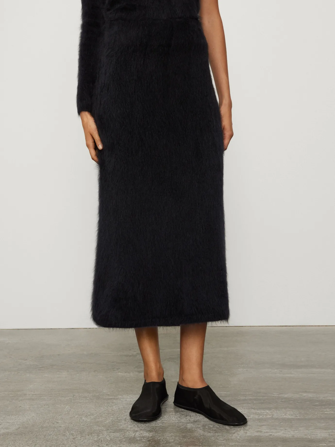 Fashion LISA YANG The Asta Skirt BlackBrushed