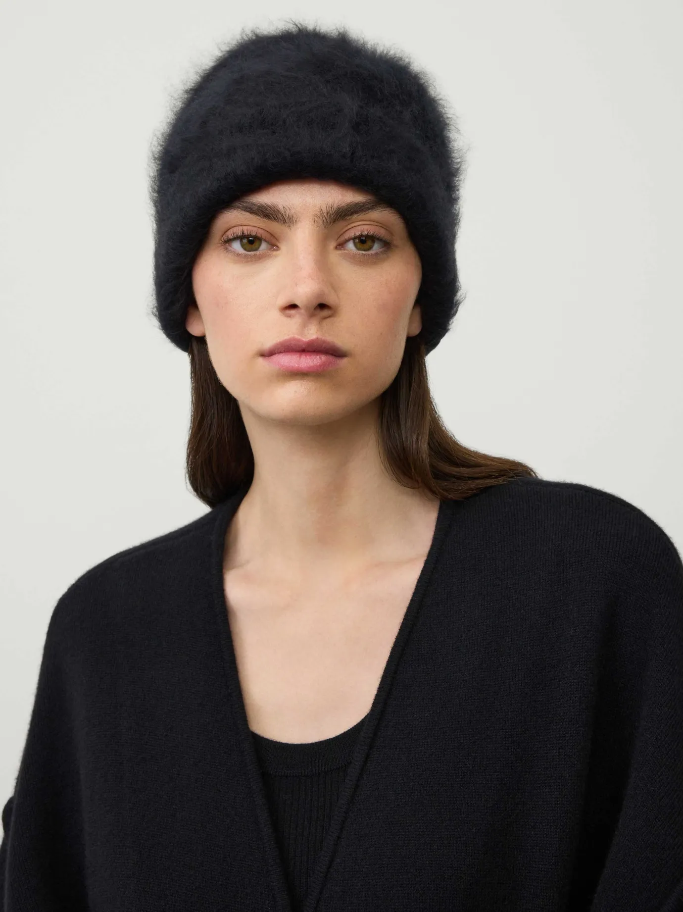 Store LISA YANG The Brushed Beanie BlackBrushed