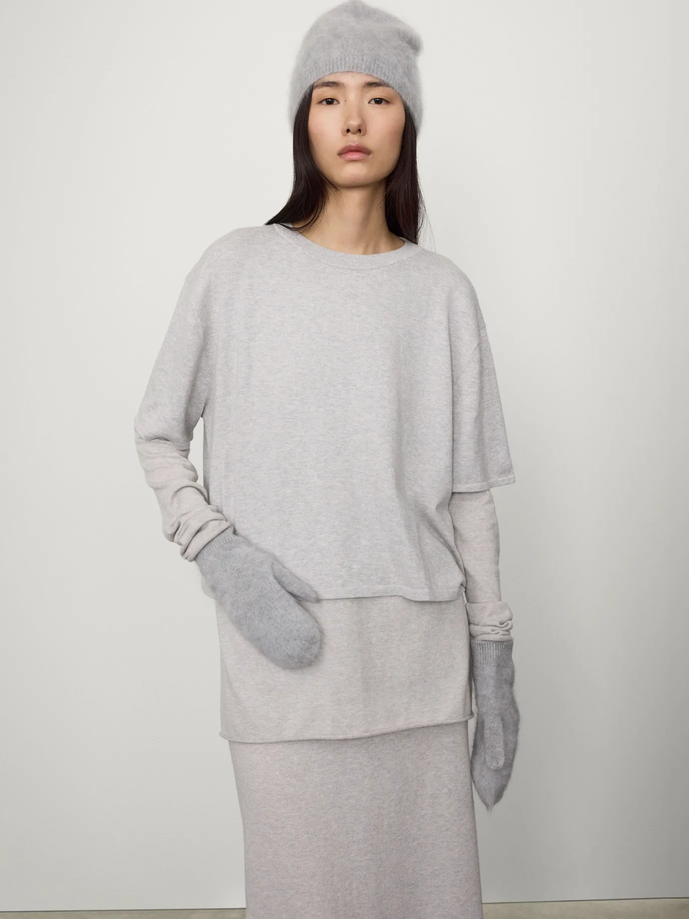 Outlet LISA YANG The Brushed Mittens CloudyBrushed