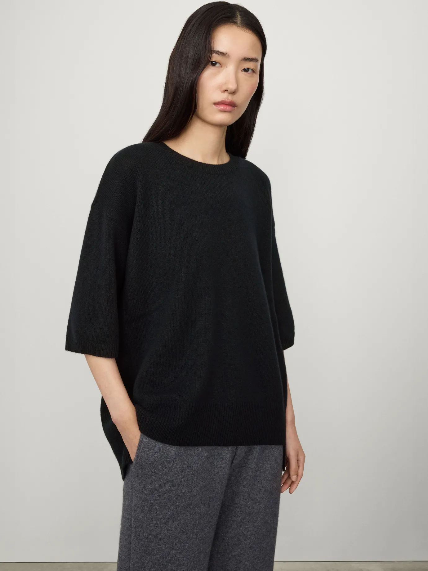 New LISA YANG The Camille Sweater Black