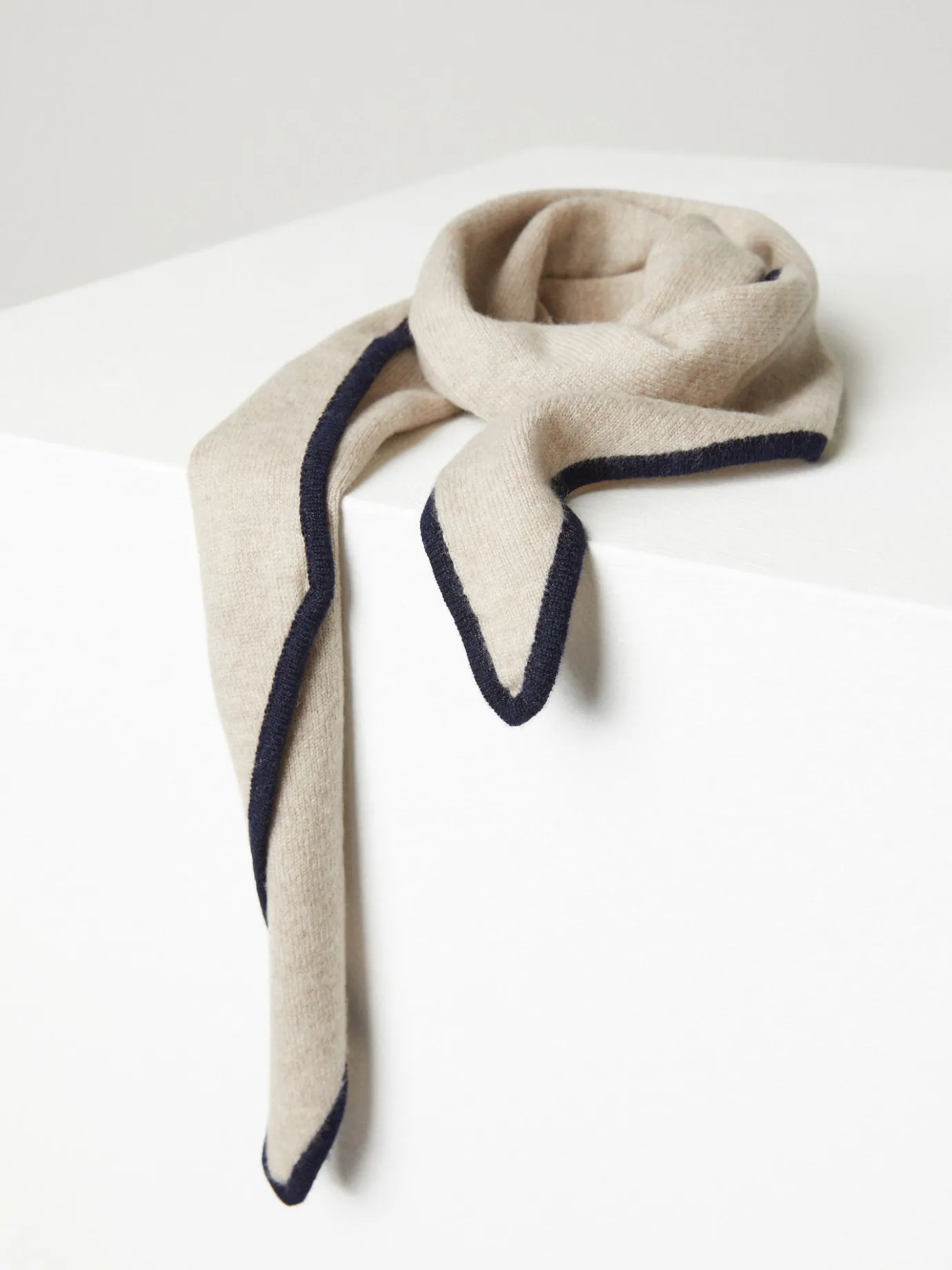 Clearance LISA YANG The Chelsea Scarf Sand/Navy