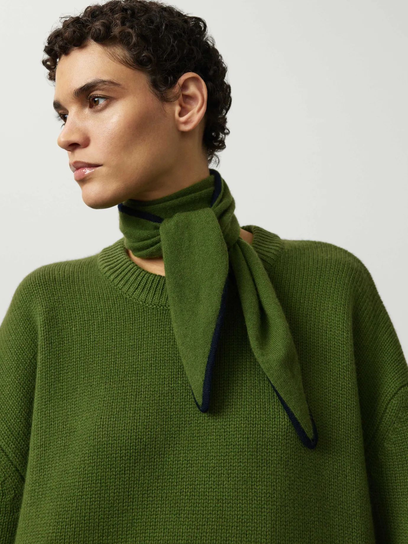 Cheap LISA YANG The Chelsea Scarf Matcha/Navy