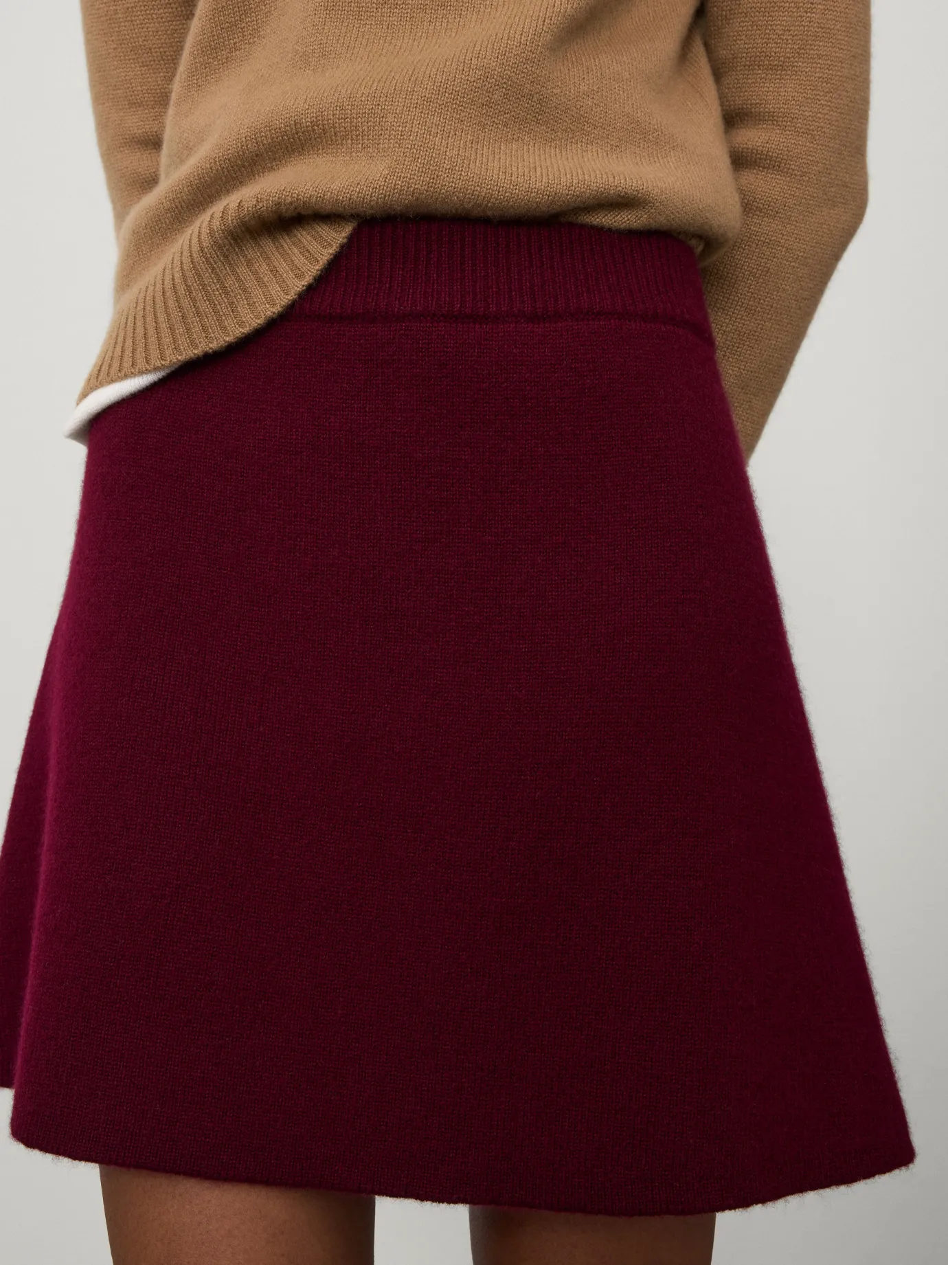 Shop LISA YANG The Clare Skirt DeepPlum
