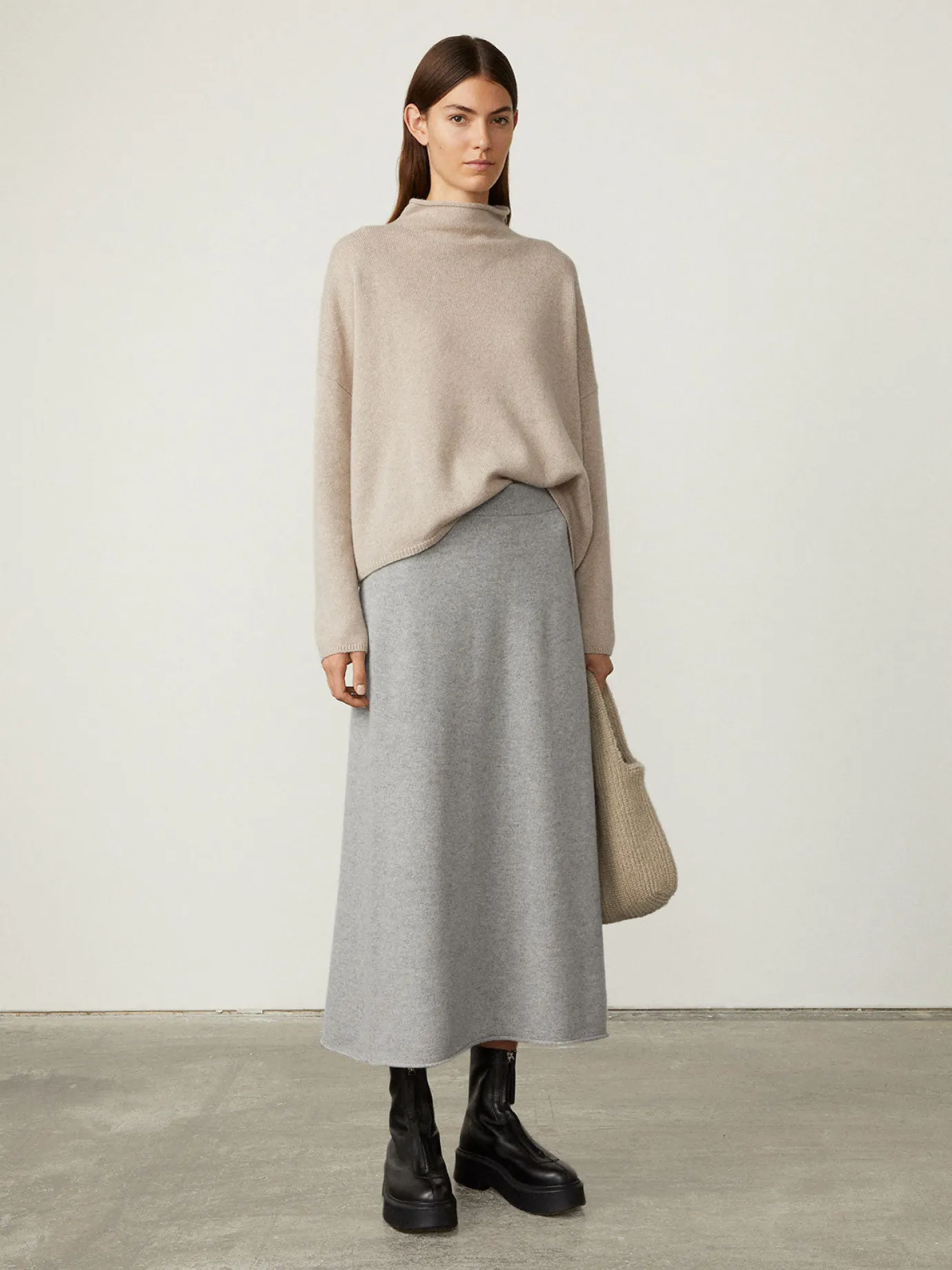 Clearance LISA YANG The Elin Skirt DoveGrey