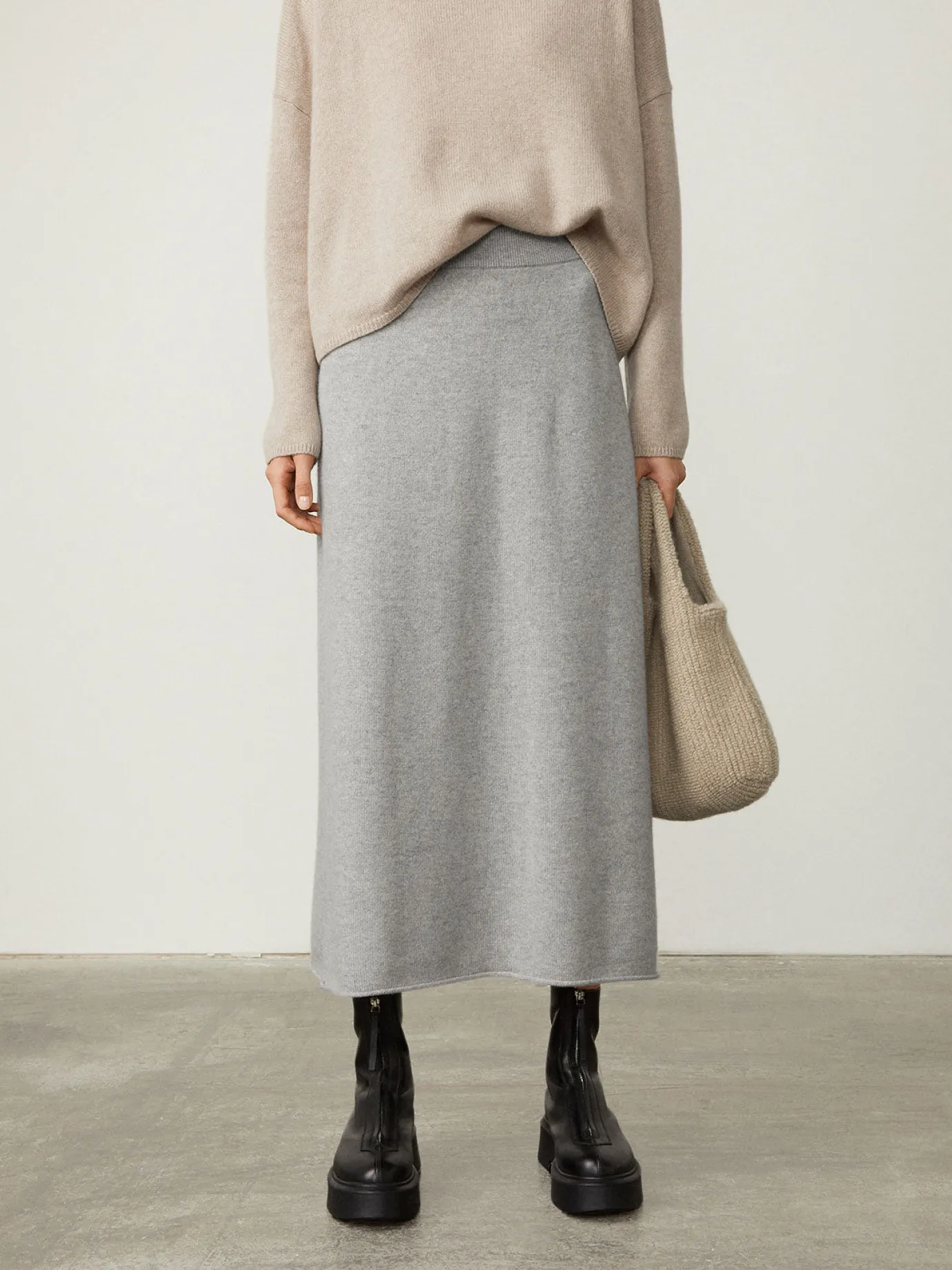 Clearance LISA YANG The Elin Skirt DoveGrey