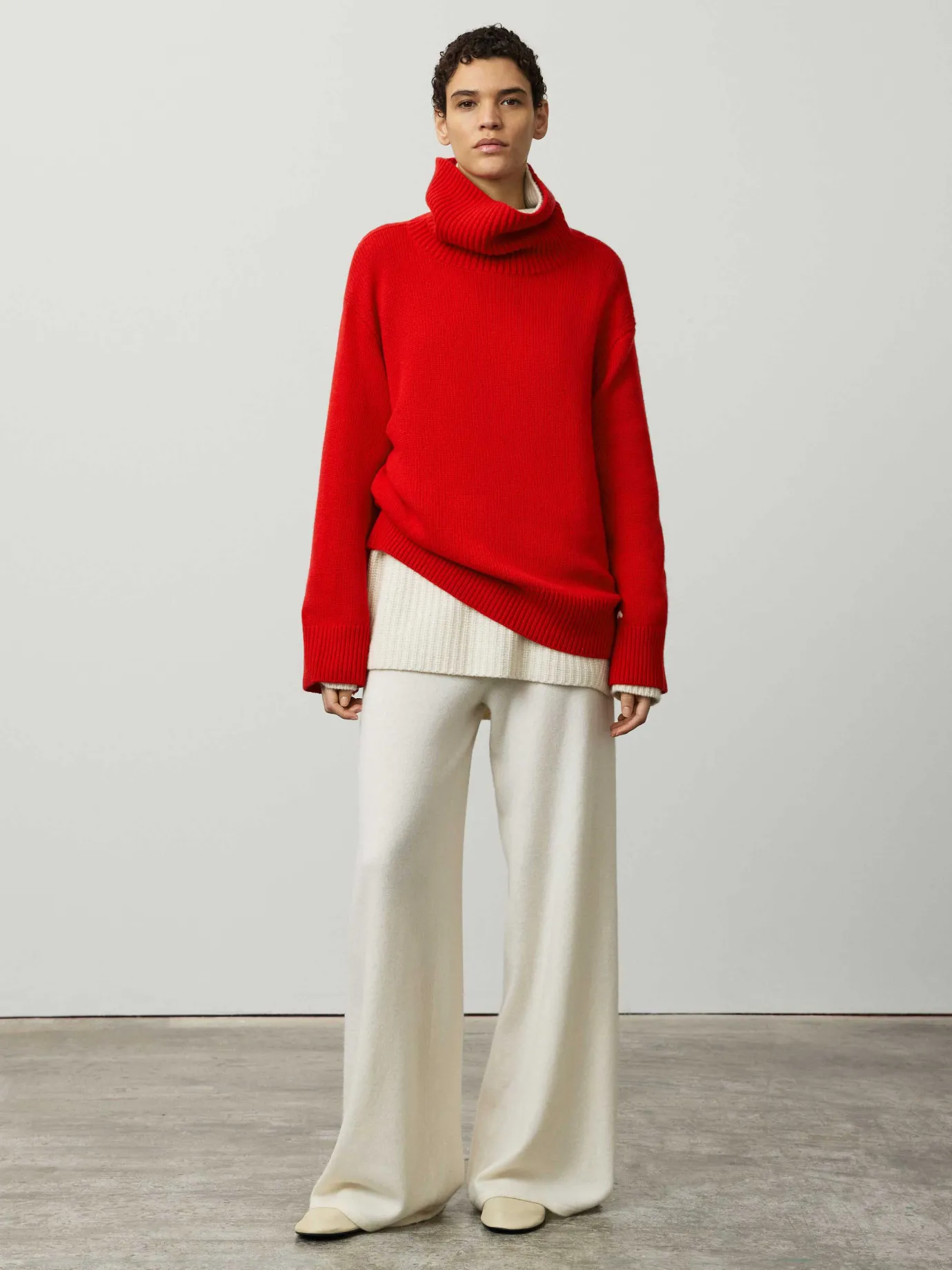 New LISA YANG The Holly Sweater PoppyRed