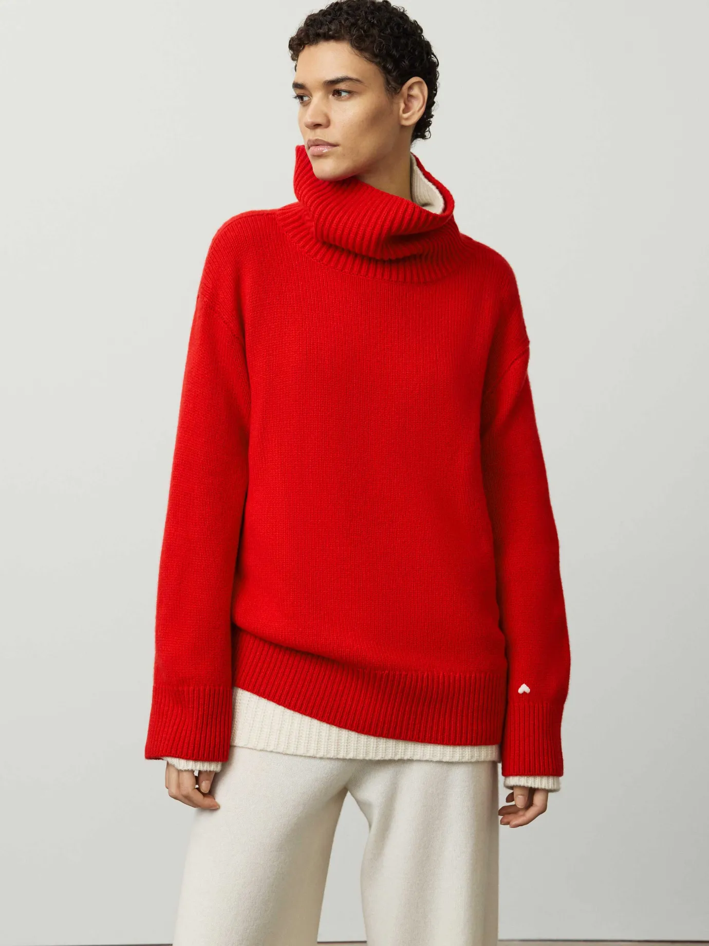 New LISA YANG The Holly Sweater PoppyRed