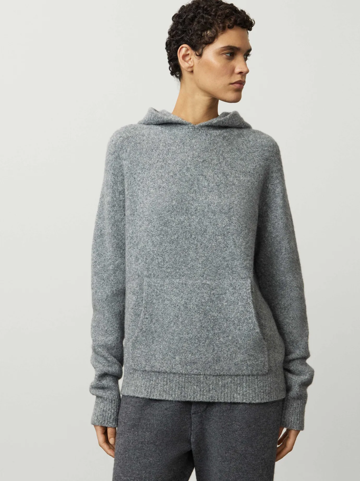 Hot LISA YANG The Ivy Hooded Sweater SpeckledGraphiteBouclé