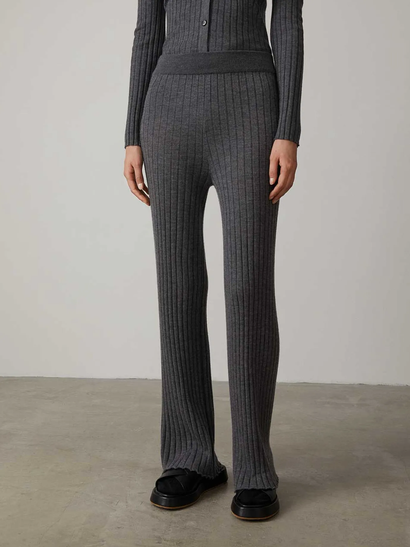 Shop LISA YANG The Karen Trousers Graphite