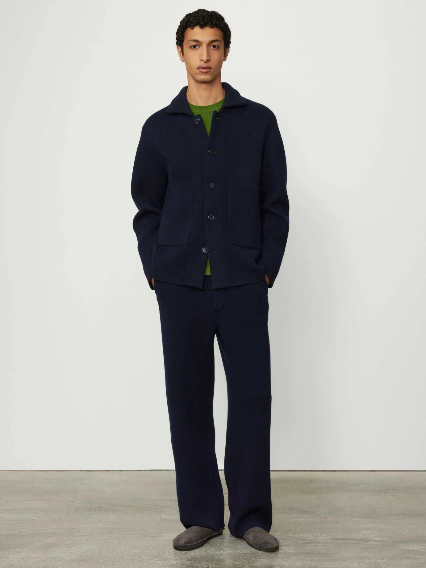 Store LISA YANG The Louis Cardigan Jacket Navy
