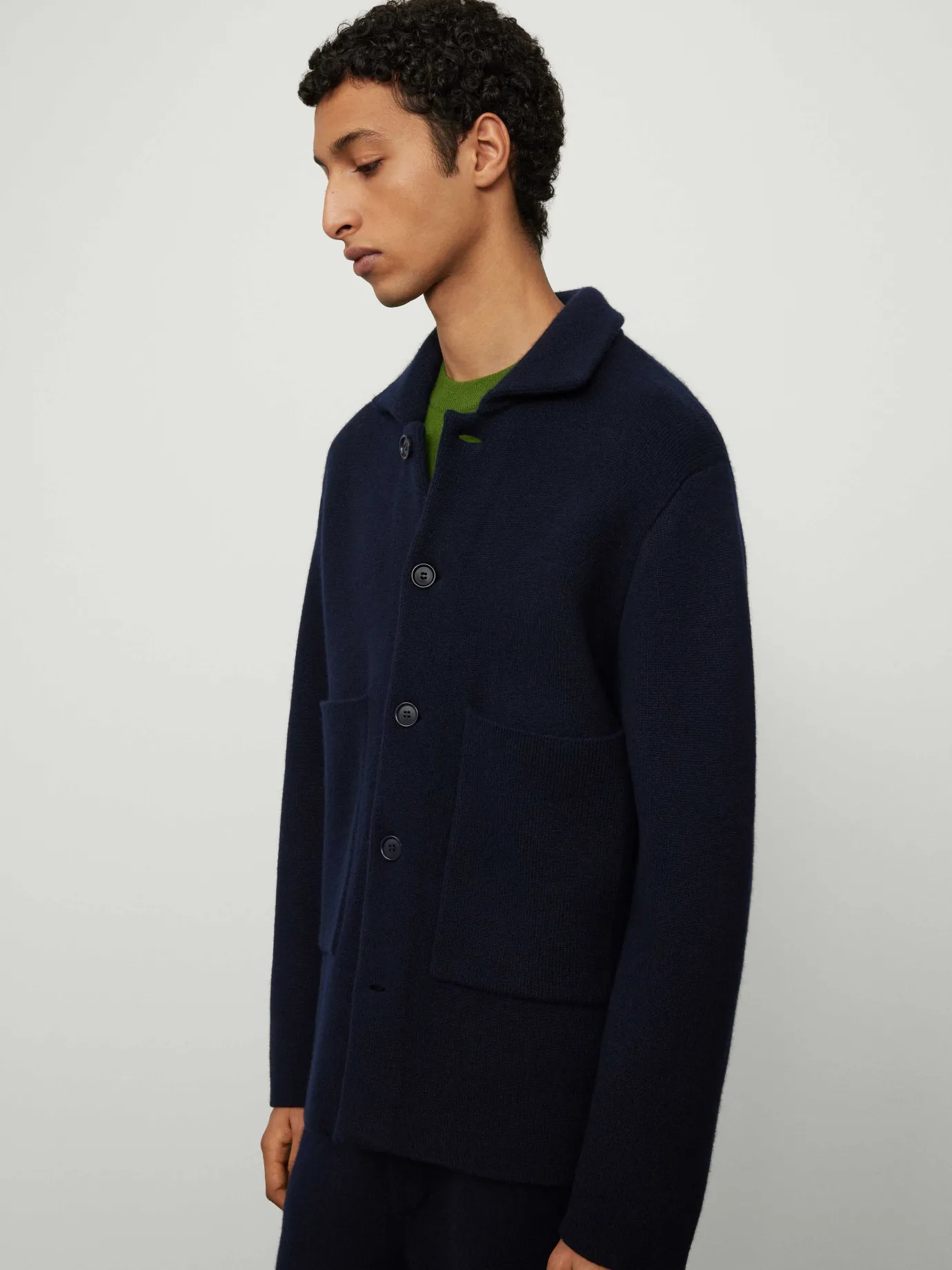 Store LISA YANG The Louis Cardigan Jacket Navy