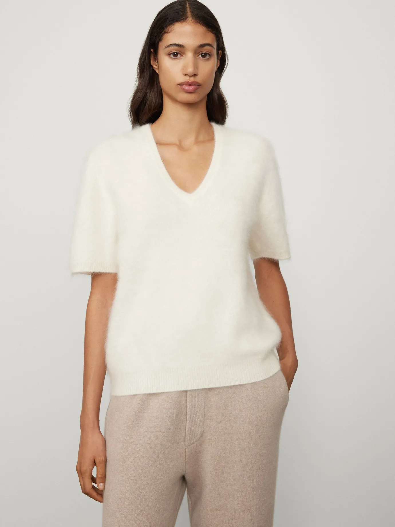 Cheap LISA YANG The Lovisa T-shirt CreamBrushed