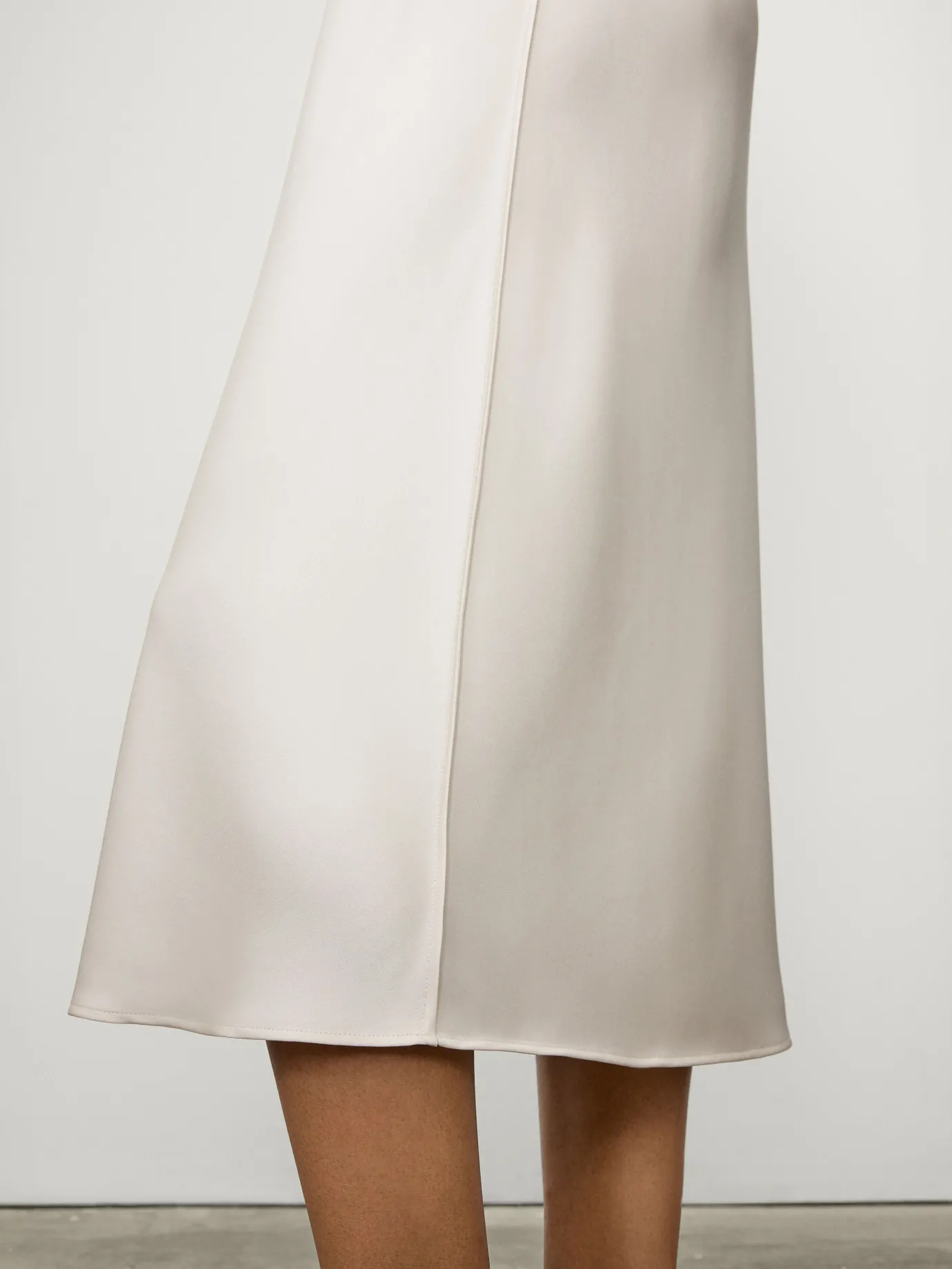 Cheap LISA YANG The Midi Skirt Champagne