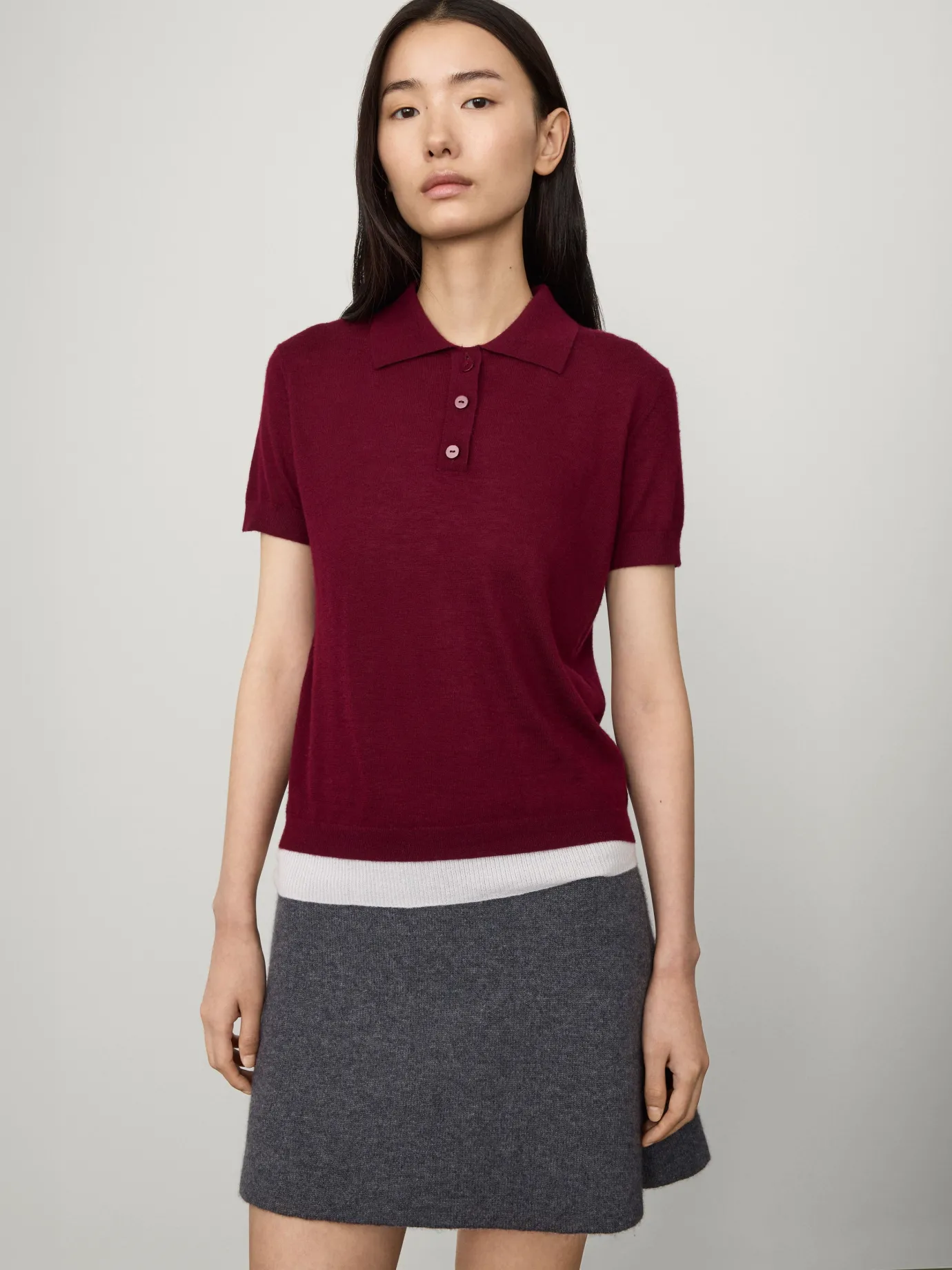 Clearance LISA YANG The Nai T-shirt Burgundy