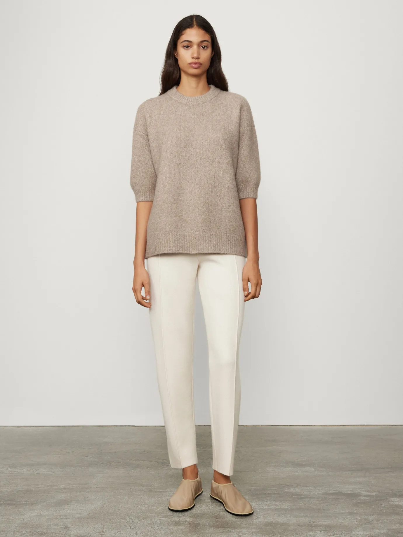 Flash Sale LISA YANG The Ninni Sweater SpeckledSandBouclé