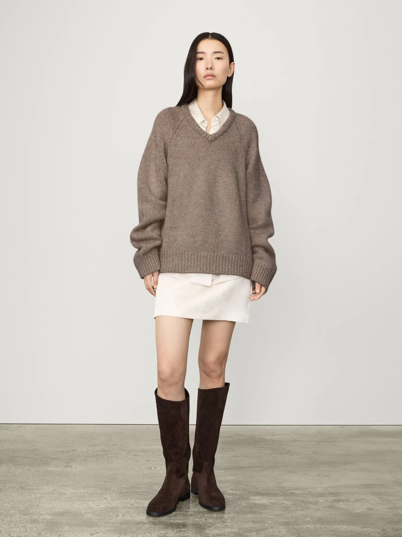 New LISA YANG The Oia Sweater Truffle