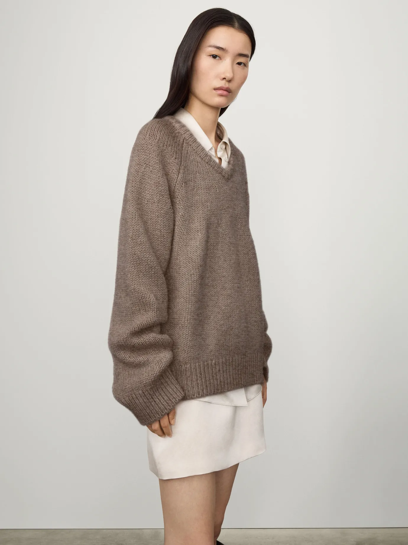 New LISA YANG The Oia Sweater Truffle