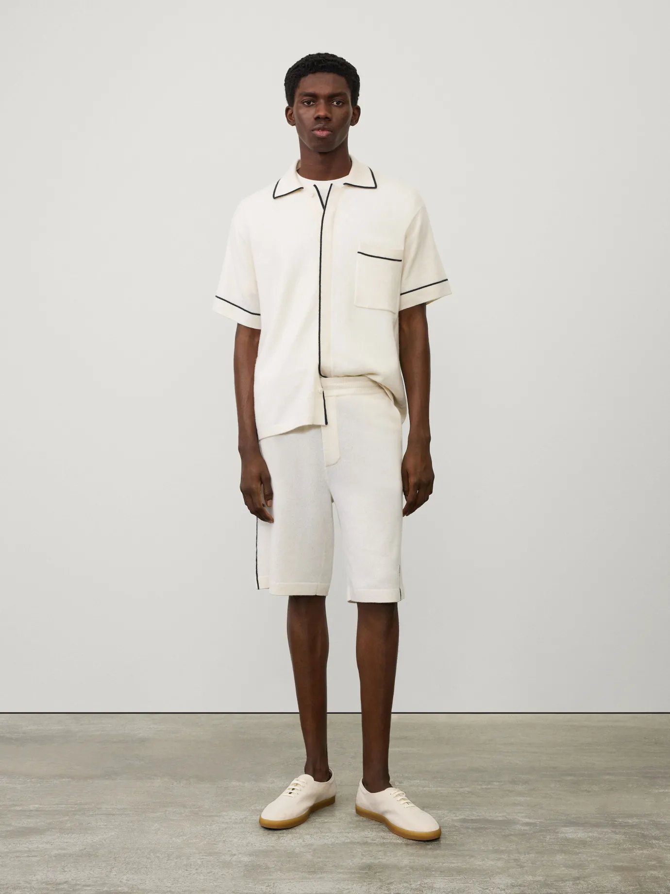 New LISA YANG The Ollie Shorts Cream/Ink