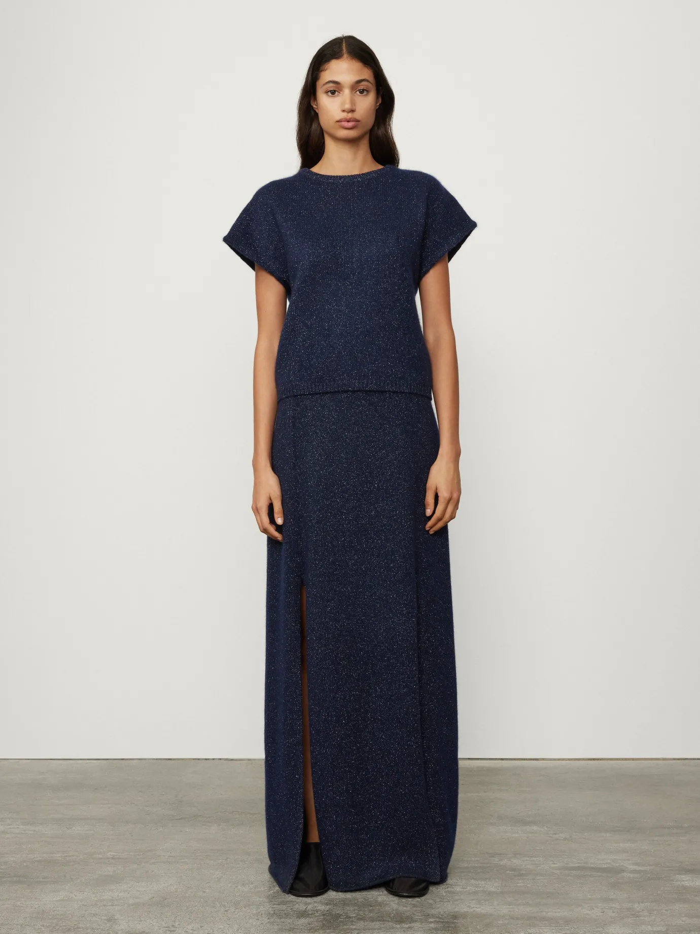 Sale LISA YANG The Rena Skirt NavySparkle