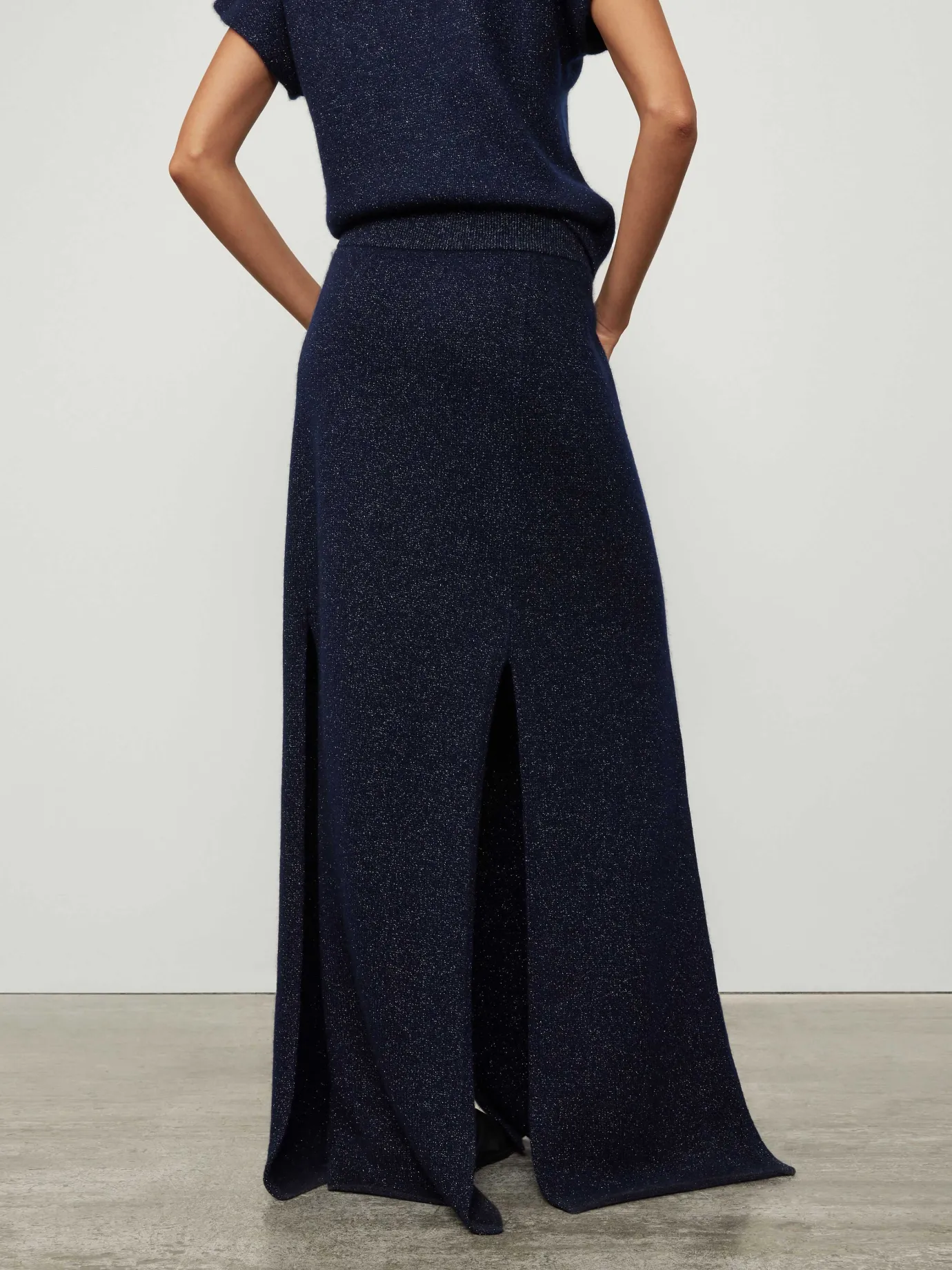Sale LISA YANG The Rena Skirt NavySparkle