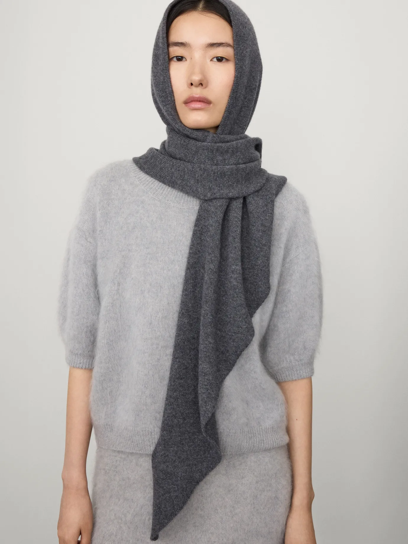New LISA YANG The Rina Scarf Graphite