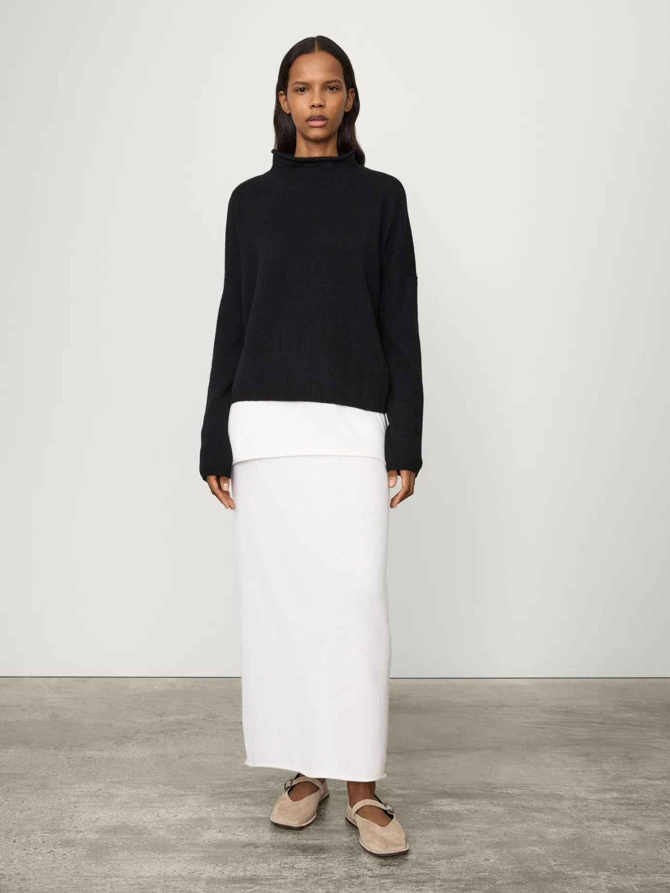 Best Sale LISA YANG The Sandy Sweater - mock neck cashmere sweater Black