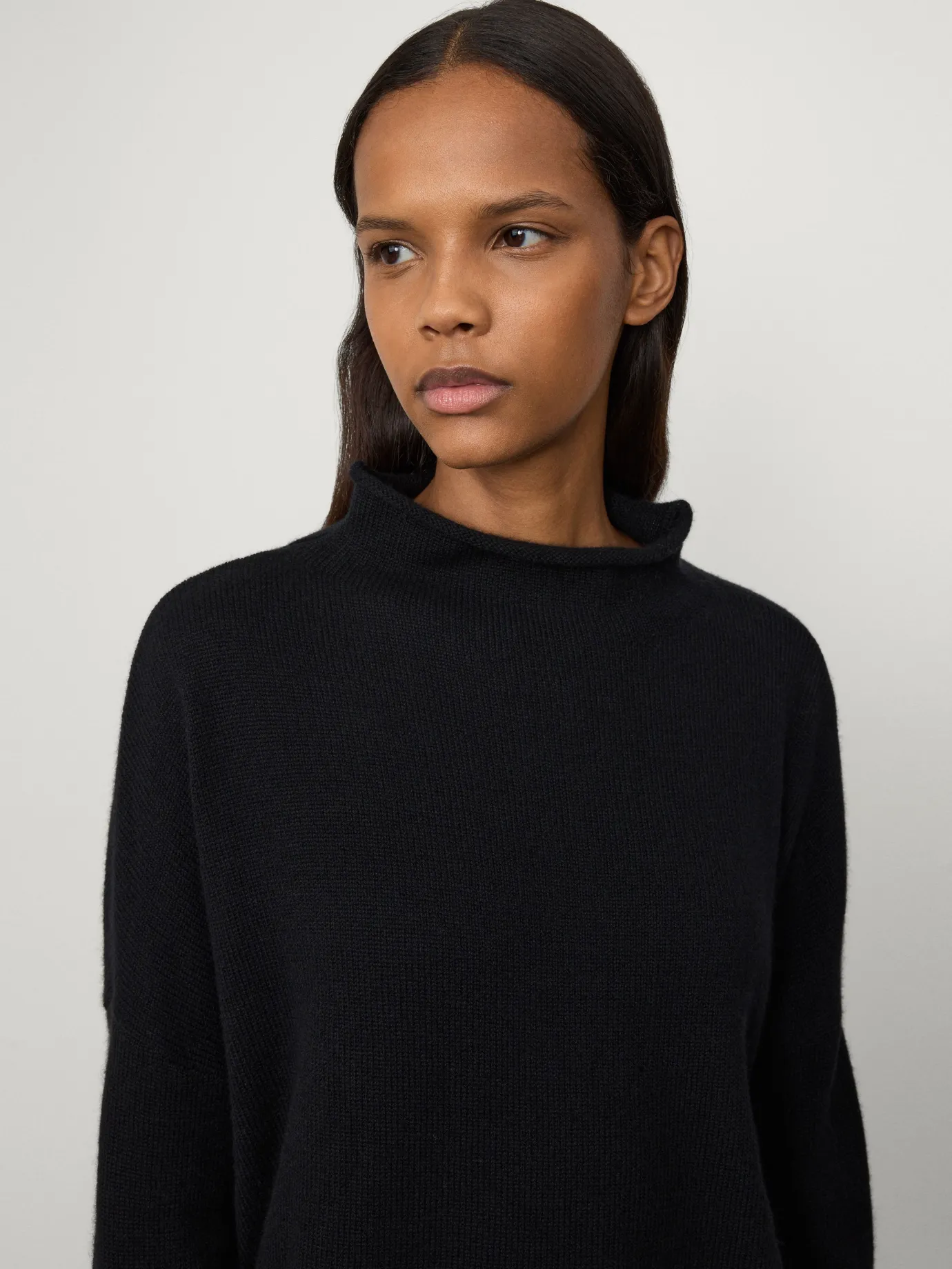 Best Sale LISA YANG The Sandy Sweater - mock neck cashmere sweater Black